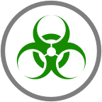 Biohazard cleanup sign