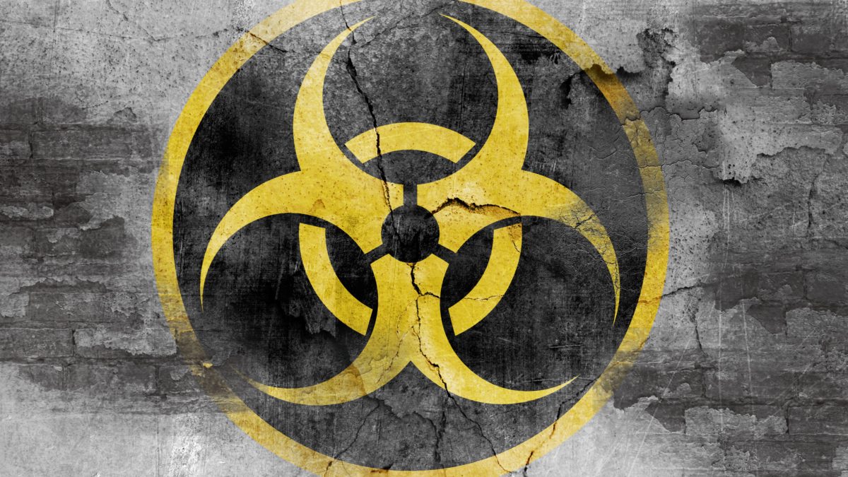 Yellow biohazard symbol