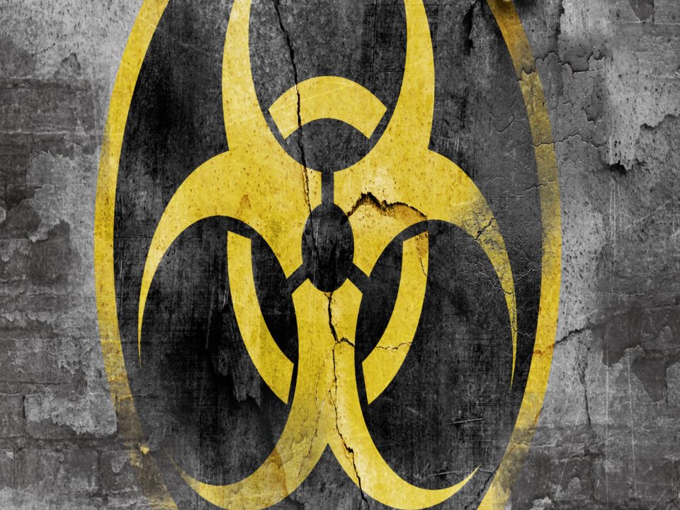 Yellow biohazard symbol