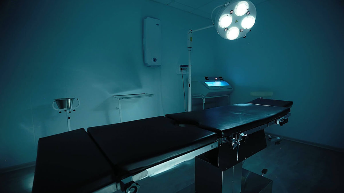 Morgue autopsy table