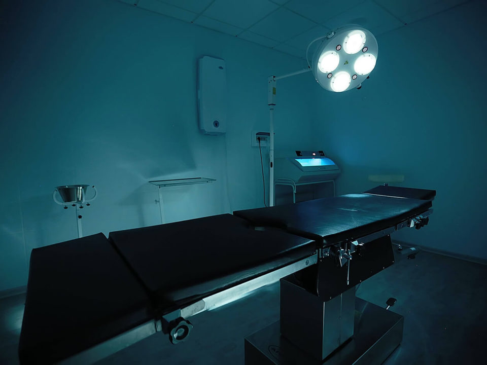 Morgue autopsy table