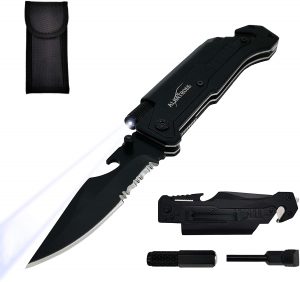 ALBATROSS Best 6-in-1 Survival Tactical Military Folding Pocket Knife