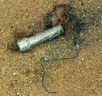 Photo of a pipe bomb from Columbine