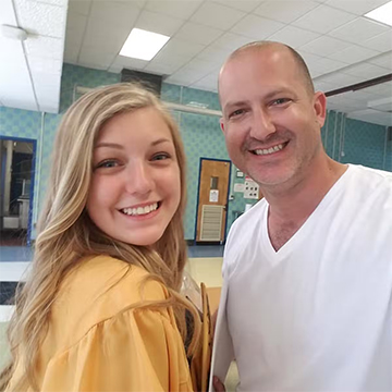 Gabby with her father, Joseph Petito