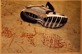 Bloody Shoeprint at the Lululemon Crime Scene