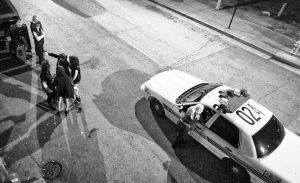 A photo of Baltimore police intercepting a crime.