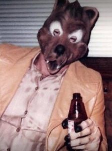 Mike Wearing the Wolf Mask at a Previous Halloween Party