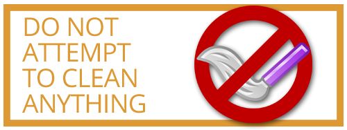 A cleaning mop with a red cross through it