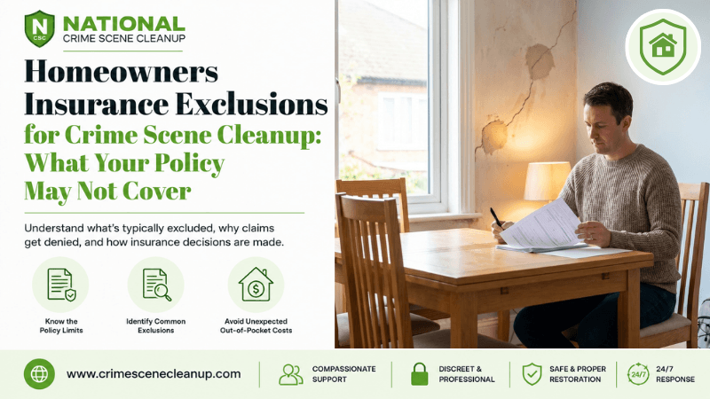 Homeowners Insurance Exclusions for Crime Scene Cleanup